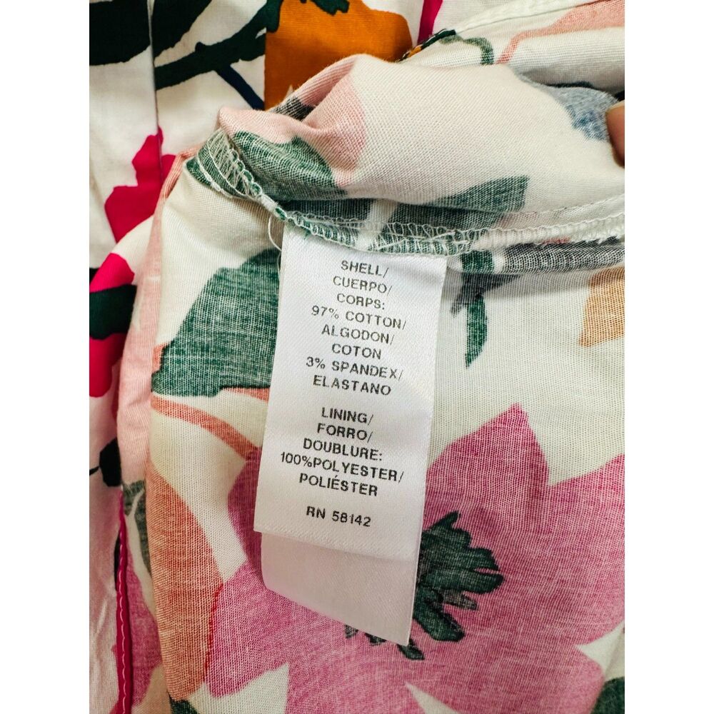 Donna Morgan Shanti Dress Pleated Midi Skirt Pockets SZ 8 Lined Bodice Colorful - Picture 6 of 6